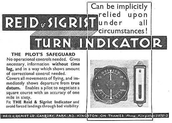 Reid & Sigrist Turn Indicators - The Pilot's Safeguard           