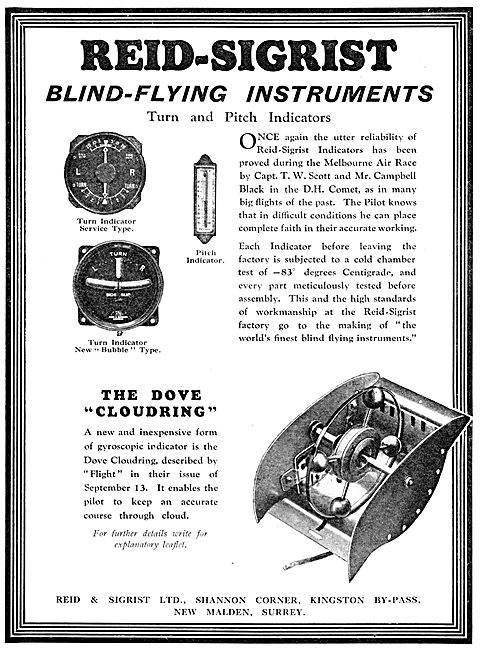 Reid & Sigrist Blind-Flying Instruments - Dove Cloudring         