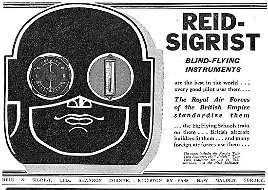 Reid & Sigrist Aircraft Blind flying Instruments                 