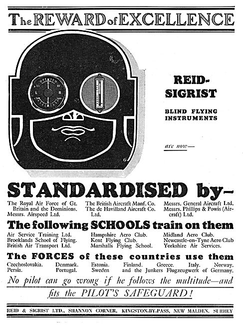 Reid & Sigrist Aircraft Instruments - Users                      