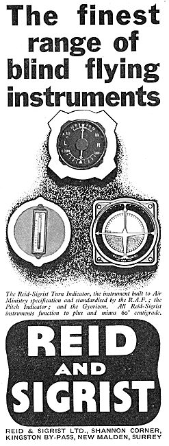 Reid & Sigrist Aircraft Blind Flying Instruments                 