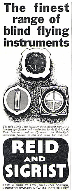 Reid & Sigrist Aircraft Flight Instruments                       