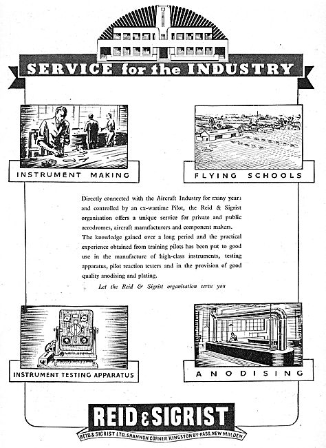 Reid & Sigrist Aircraft Instruments & Aircraft Services 1939     