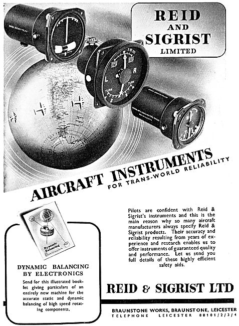 Reid & Sigrist Aircraft Flight Instruments                       