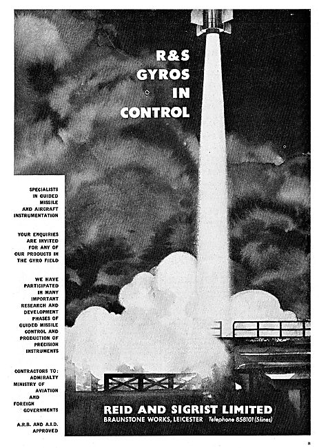 Reid & Sigrist Control Gyros For Missiles                        