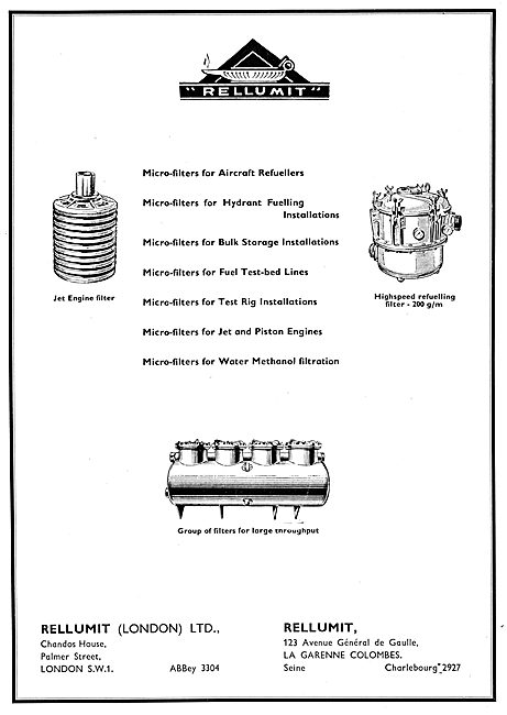 Rellumit Filters, Micro-Filters For Bulk Fuel Storage & Test Beds