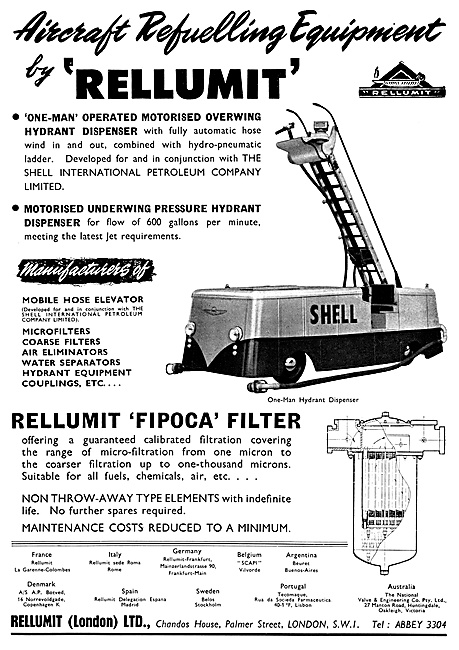 Rellumit Aircraft Refuelling Equipment 1959                      