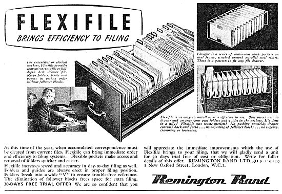 Remington Rand Flexifile Office Filing System                    