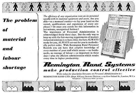 Remington Rand Factory Personnel Records System                  