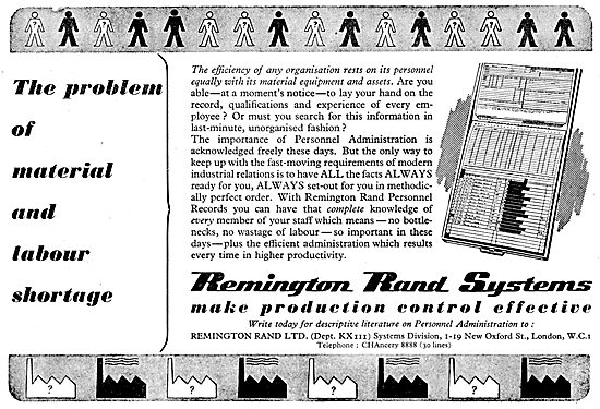 Remington Rand Technical Administration Office Equipment         