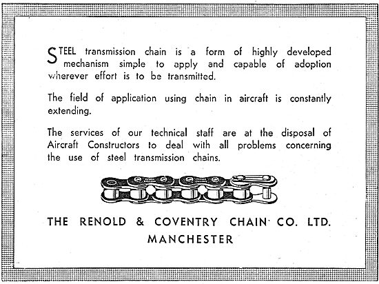 Renold Steel Transmission Chains For Aircraft                    