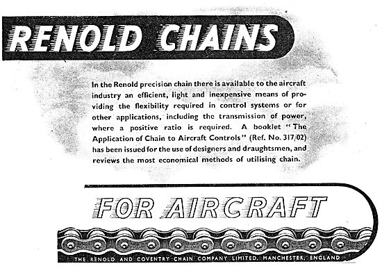 Renold Chains For Aircraft 1943                                  