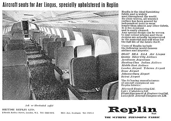 British Replin Aircraft Cabin Furnishing                         