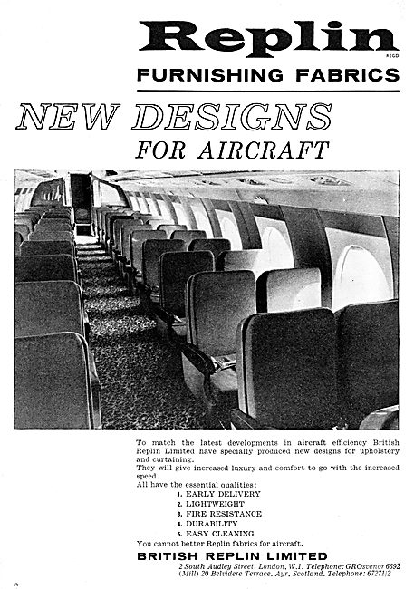 British Replin Aircraft Cabin Furnishing                         