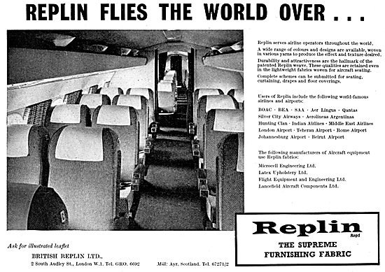 British Replin Aircraft Cabin Furnishing                         