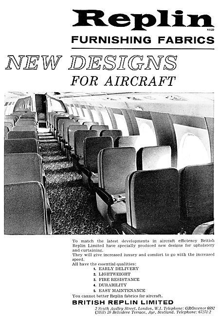 British Replin Aircraft Cabin Furnishing                         