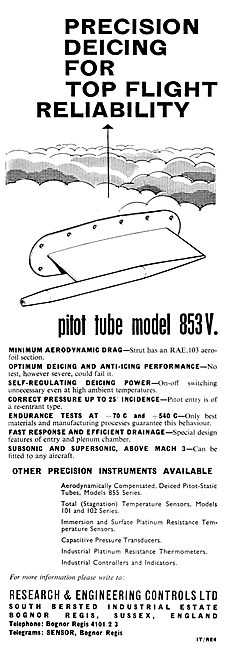 Research & Engineering Controls : Pitot Tube Model 853V          