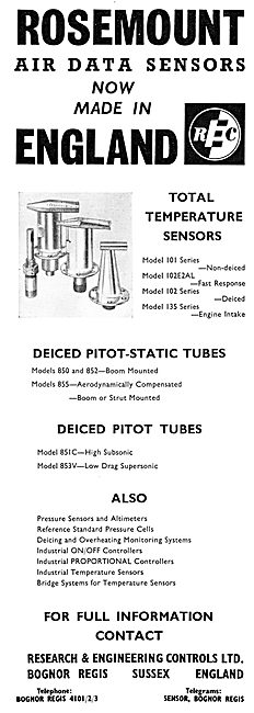 Research & Engineering Controls : De Iced Pitit-Static Tubes     