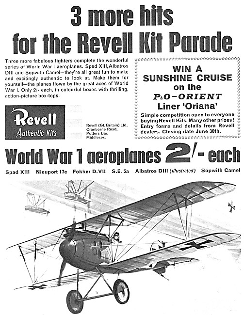 Revell World War One Aeroplane Kits                              