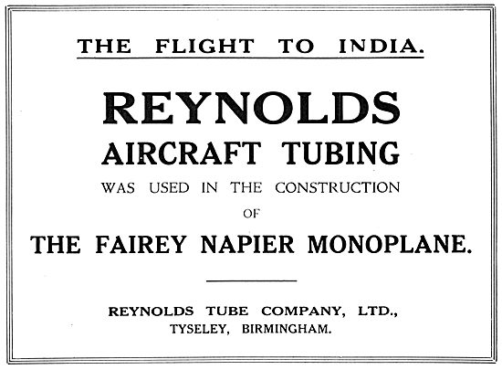 Reynolds Aircraft Tubes & Tubular Manipulations 1929             