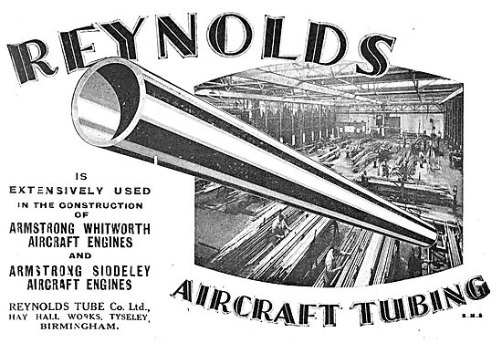 Reynolds Aircraft Tubing Used By Armstrong Whitworth             