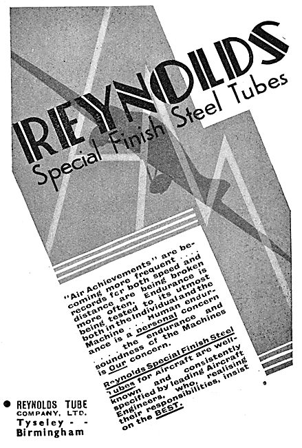 Reynolds Steel Tubes For Aircraft Construction 1933              
