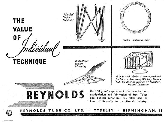 Reynolds Steel Tubes For Aircraft Components                     