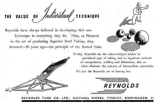 Reynolds Tubes, Tubular Manipulations & Welded Assemblies 1949   