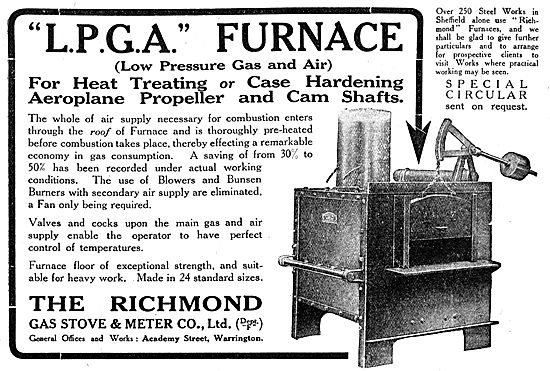  Richmond Gas Stove & Meter Co - Richmond L.P.G.A Furnace.       