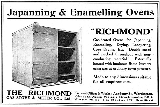  Richmond Gas Stove & Meter Co - Japanning & Enamelling Ovens    