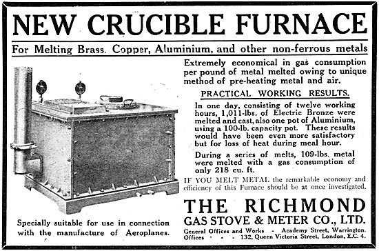  Richmond Gas Stove & Meter Co - Crucible Furnaces               