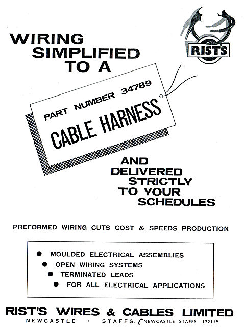 Rists Wires & Cable Harnesses For Aircraft                       
