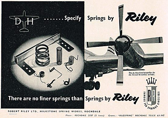 Riley Springs Specified For The Bristol Britannia                