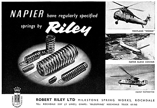 Robert Riley Aircraft Springs. Milkstone Spring Works Rochdale   