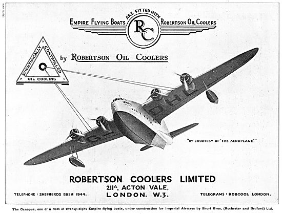 Robertson Oil & Water Coolers For Aircraft                       
