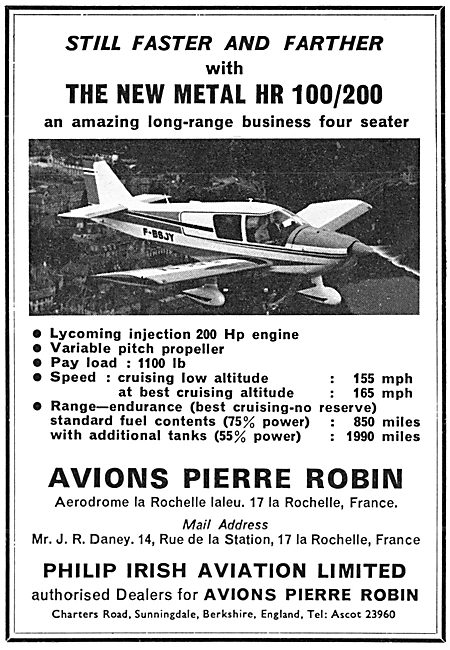 Robin Aircraft Robin HR 100/200                                  