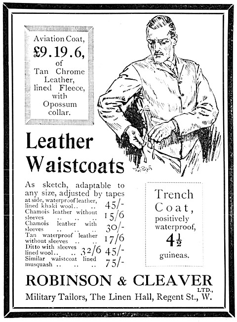 Robinson & Cleaver Leather Waistcoats - Trench Coat              