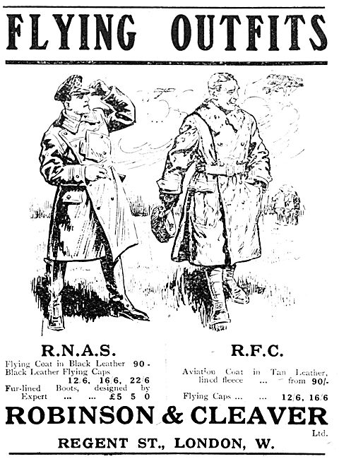 Robinson & Cleaver RNAS & RFC Flying Outfits                     