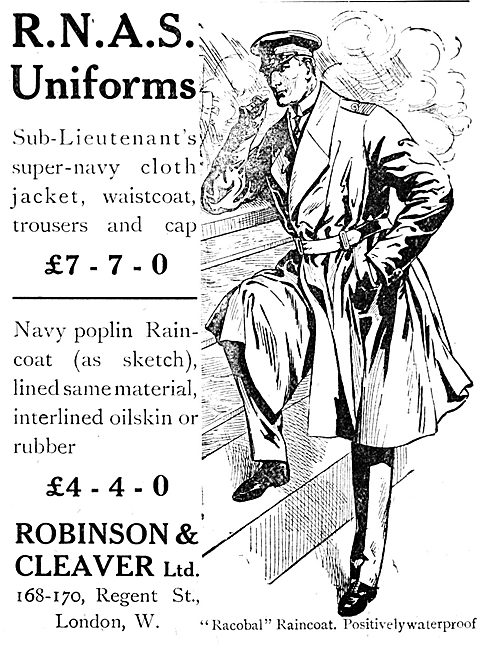 Robinson & Cleaver RNAS Uniforms                                 