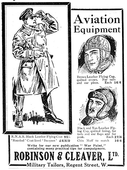 Robinson & Cleaver Flying Leather Helmets                        