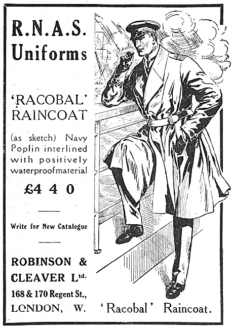 Robinson & Cleaver RNAS Flying Kit & Uniforms Racobal Raincoat   