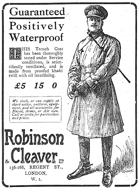 Robinson & Cleaver Service Pattern Trench Coats 1918             