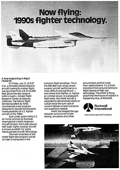 Rockwell Advanced Technology Aircraft 1979                       