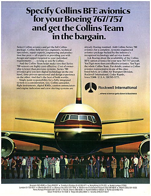 Rockwell Collins BFE Option Series 700 Avionics                  