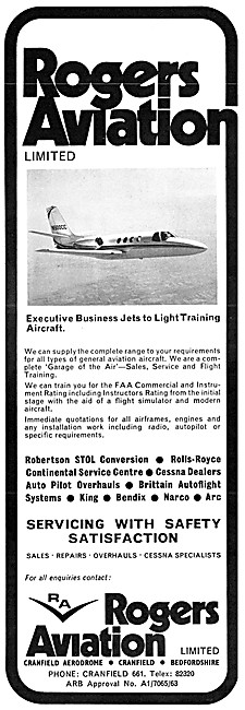 Rogers Aviation Cranfield 1971                                   