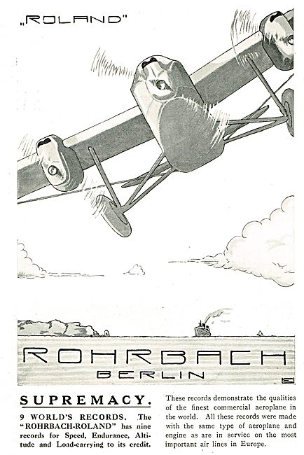 Rohrbach Roland Airliner Supremacy Through Records               