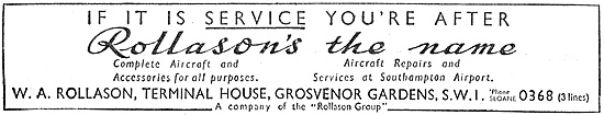 Rollason Aircraft Services 1947                                  