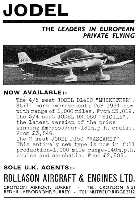 Rollason Aircraft & Engines Ltd - Jodel D140C                    