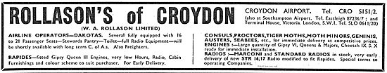 Rollason's Of Croydon Aircraft Sales                             