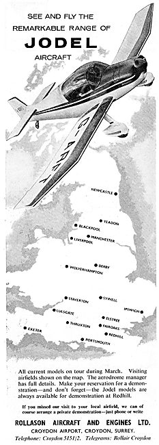 Rollason Aircraft At Croydon For Jodel In The UK                 